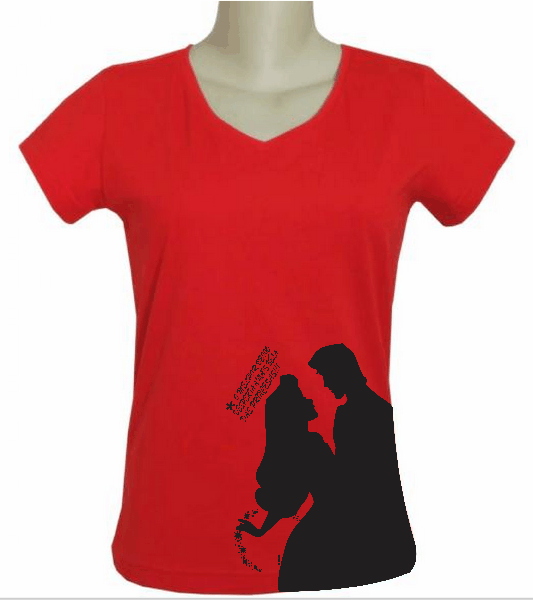 CAMISETA BABY LOOK GOLA V FEMININA