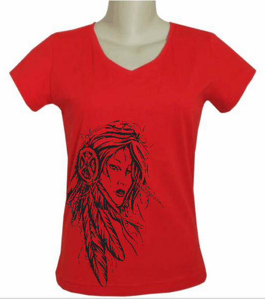 CAMISETA BABY LOOK GOLA V FEMININA