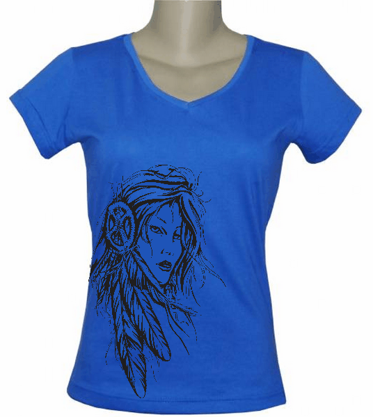 CAMISETA BABY LOOK GOLA V FEMININA